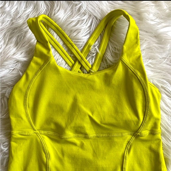 lululemon athletica Tops - Lululemon women’s neon yellow crisscross tank top